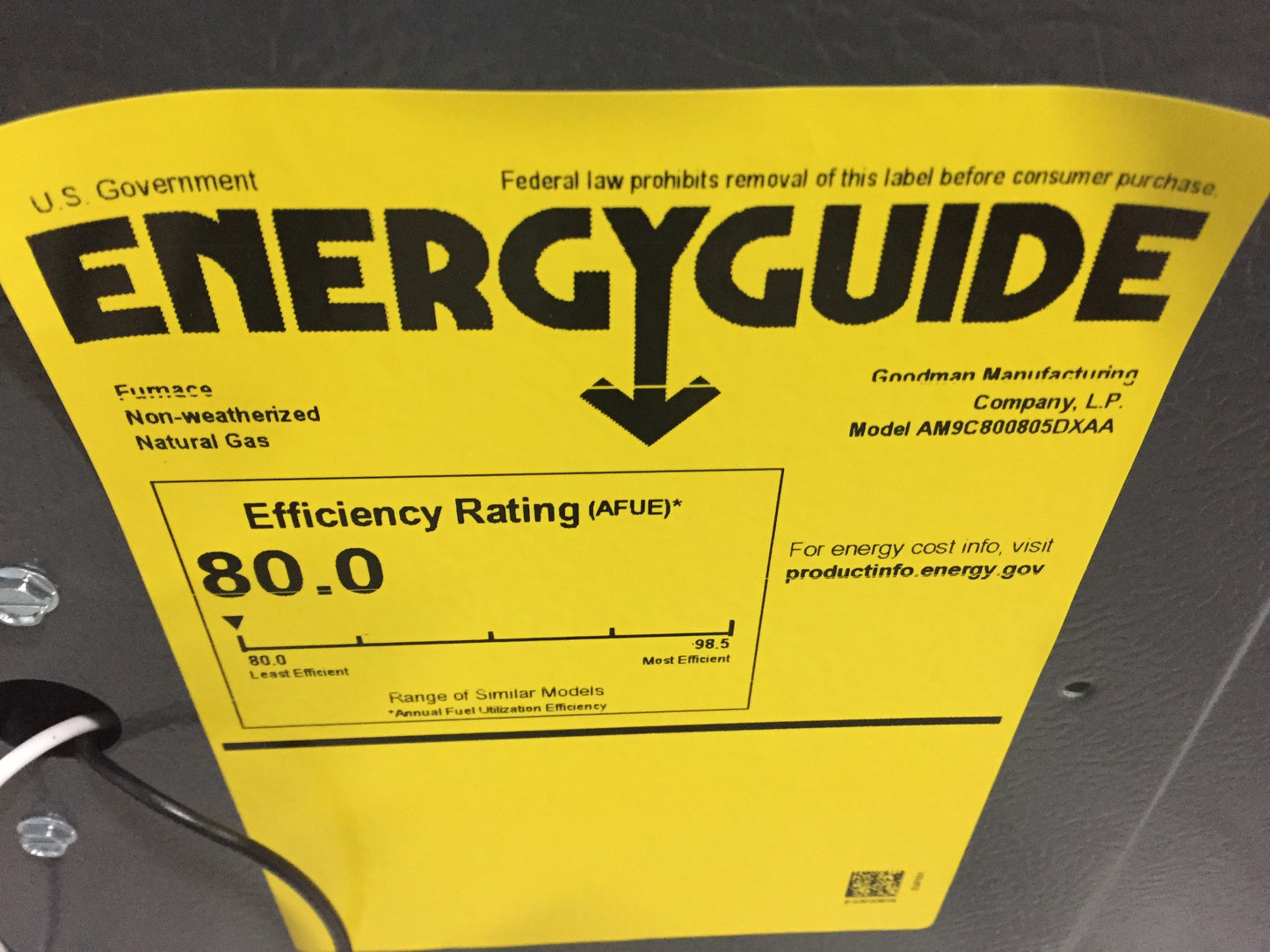 80,000 Btu Two Stage Upflow/Horizontal Natural Gas ECM Furnace 80% Afue 115/60/1 2000 Cfm