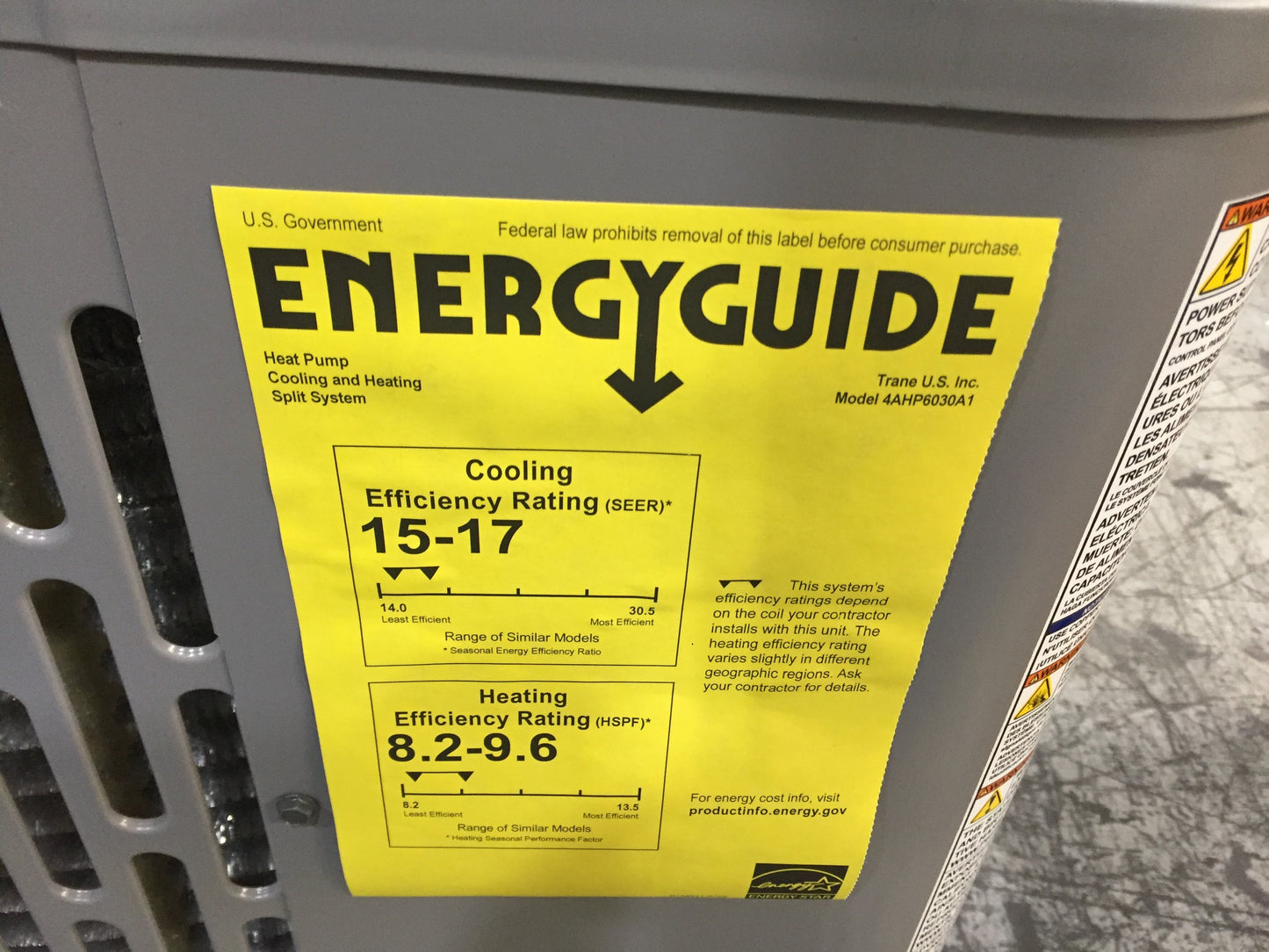2.5 Ton Split System Heat Pump 208-230/60/1 R410A 16 Seer