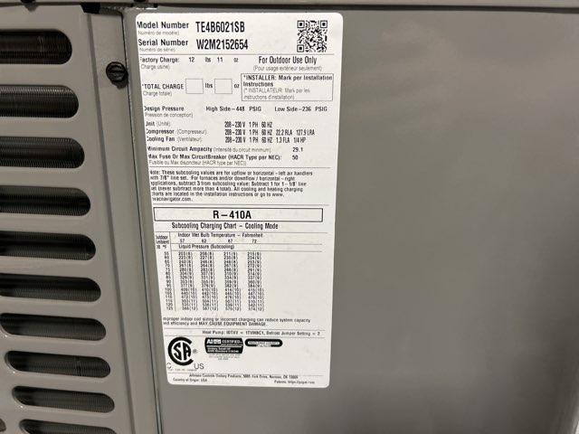 5 Ton LX Series Non-Communicating Split-System Heat Pump; 14 SEER, 208-230/60/1, R410A