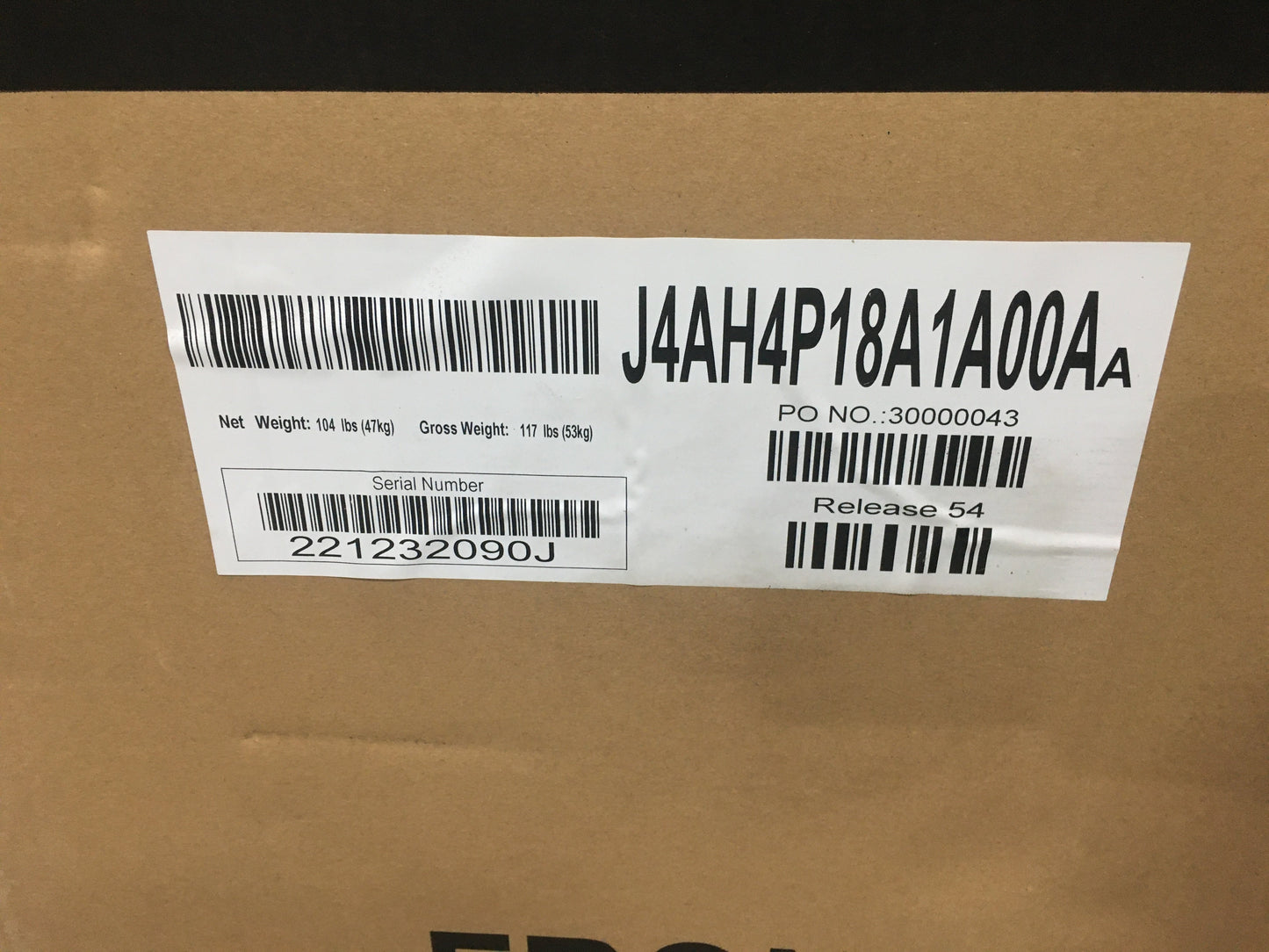 1.5 Ton AC/HP Multiposition PSC Fan Coil, 208-230/60/1, R-410A, CFM 800
