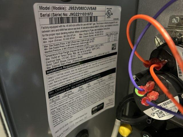 80,000 Btu Two-Stage UPFlow/Horizontal ECM Variable Speed Gas Furnace 95% Afue 115/60/1 Cfm: 2000