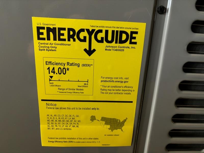 2.5 Ton Split-System Air Conditioner 208-230/60/1 R410A 14 Seer