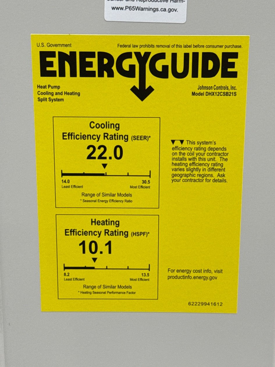 12,000 Btu Single Zone Outdoor Heat Pump Mini Split Unit, 21.5 Seer 208-230/60/1 R410A