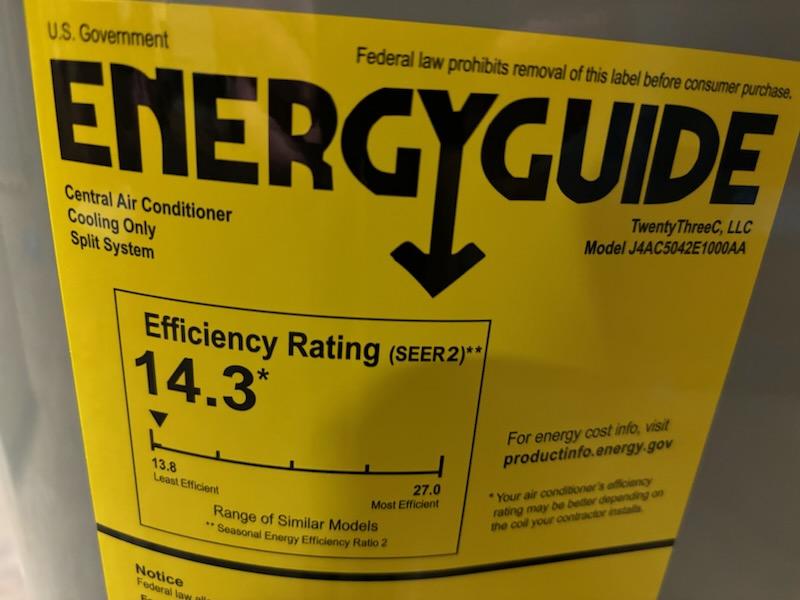 3.5 Ton Split-System Air Conditioner 208-230/60/1 R410A 14.3 Seer