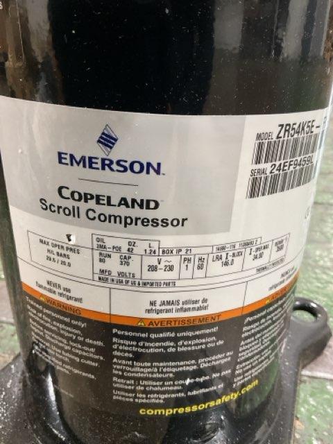 4.5 Ton AC Scroll Compressor 208/230/60/1 R-22