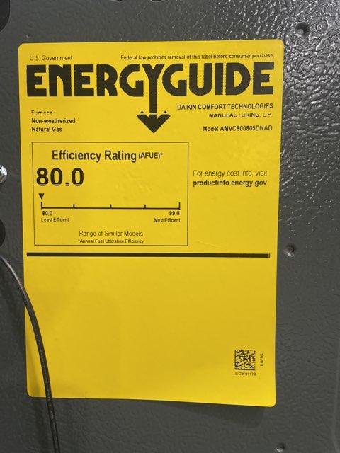 80,000 BTU Two-Stage Upflow/Horizontal Communicating Compatible ECM Variable Speed Gas Furnace 80%