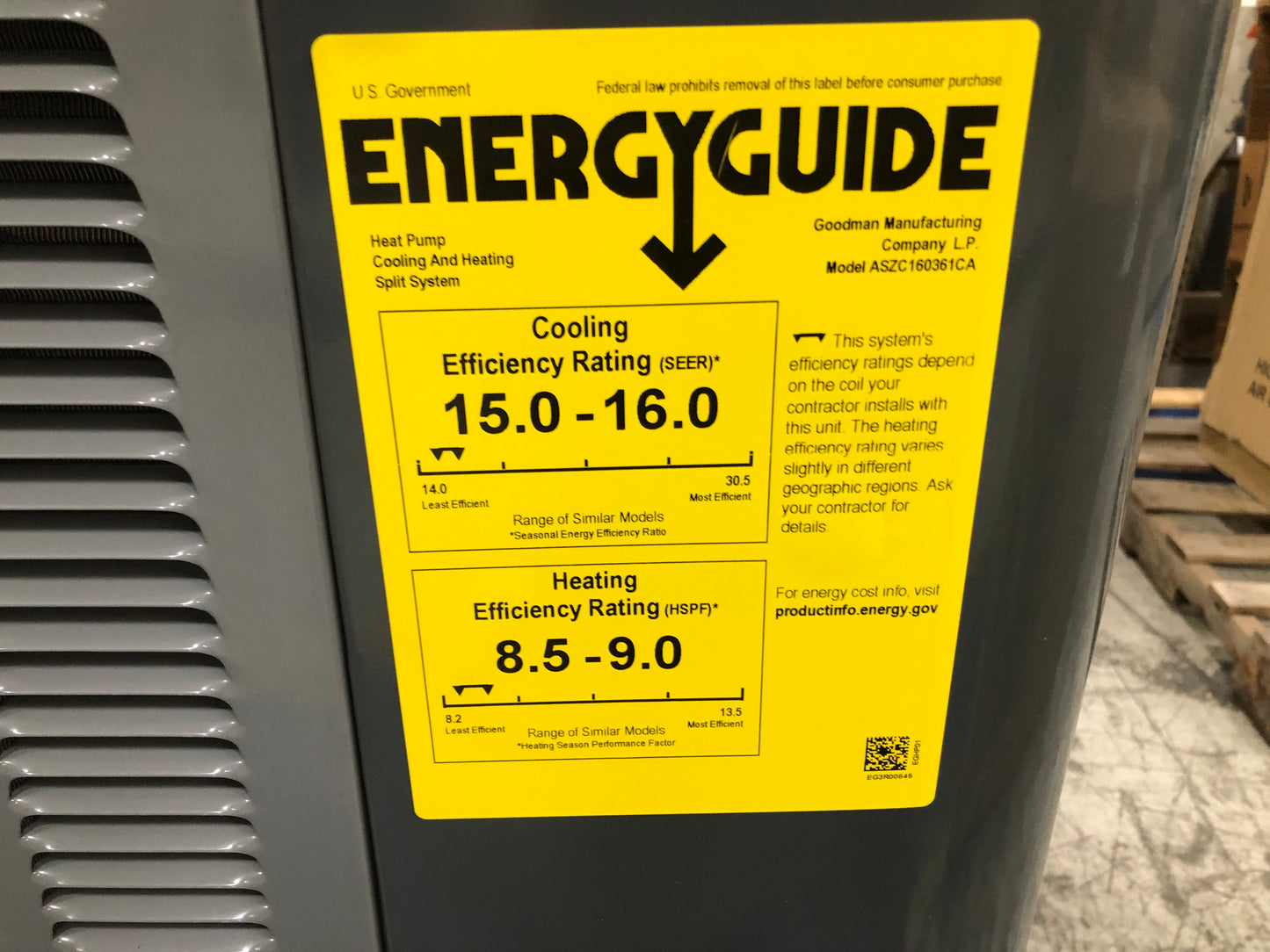 3 Ton Two Stage Split-System Heat Pump 208-230/60/1 R410A 16 Seer