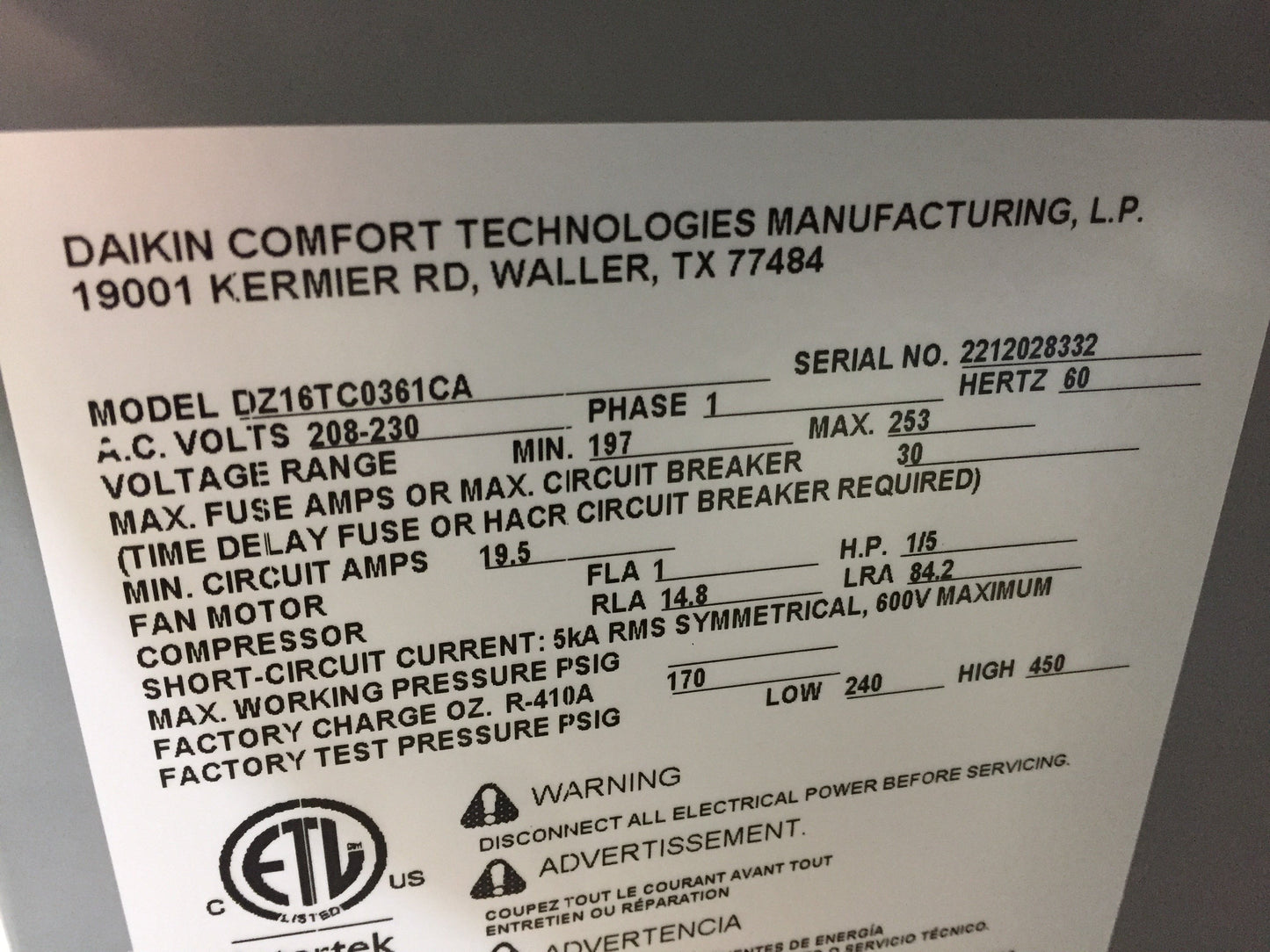 3 Ton Split-System 2 Stage Communicating Compatible Heat Pump 208-230/60/1, R-410A, 16 Seer