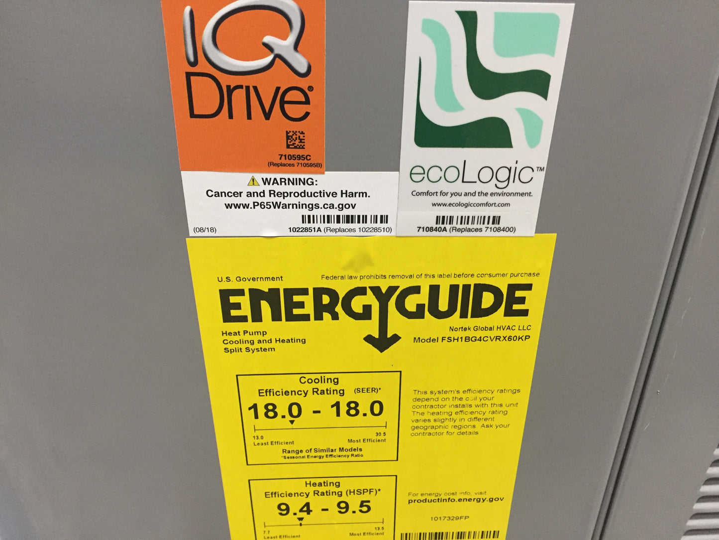 5 Ton IQ Drive Communicating Inverter Split-System Heat Pump 208-230/60/1 R-410A 18 Seer