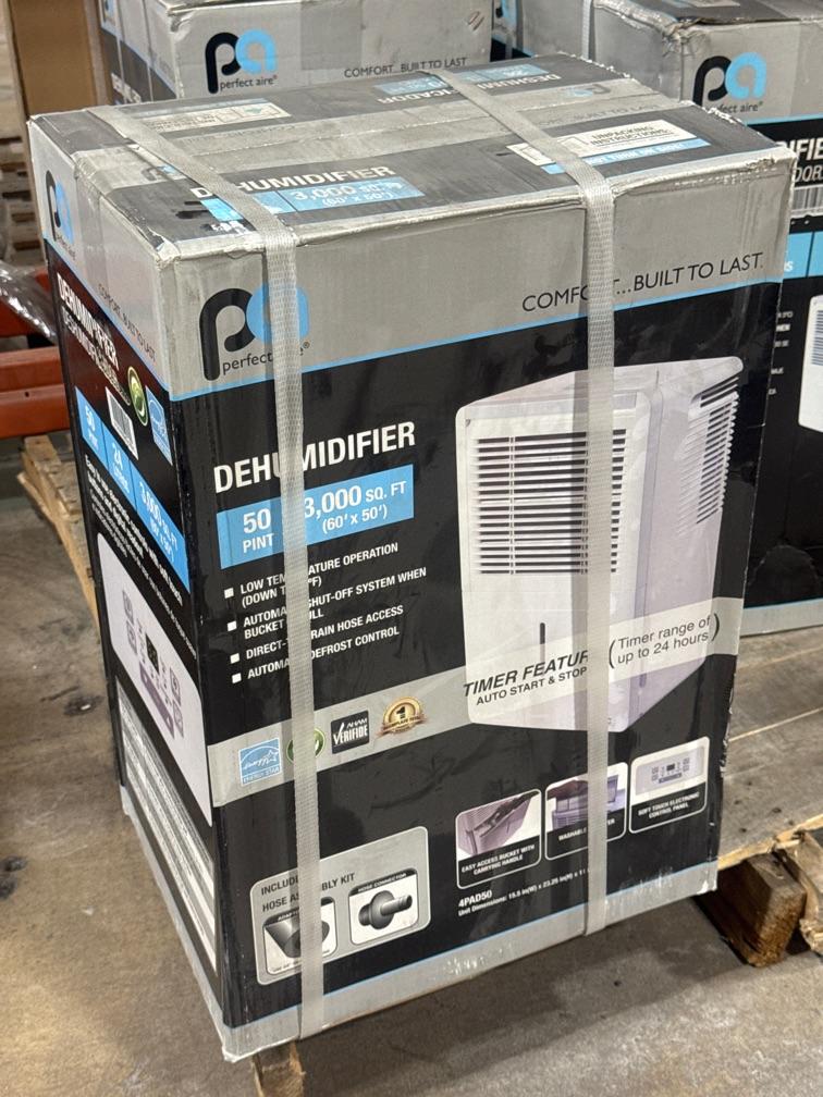 Residential R410A Large Rooms And Basements Dehumidifier, 115/60/1, 50 Pints Per Day