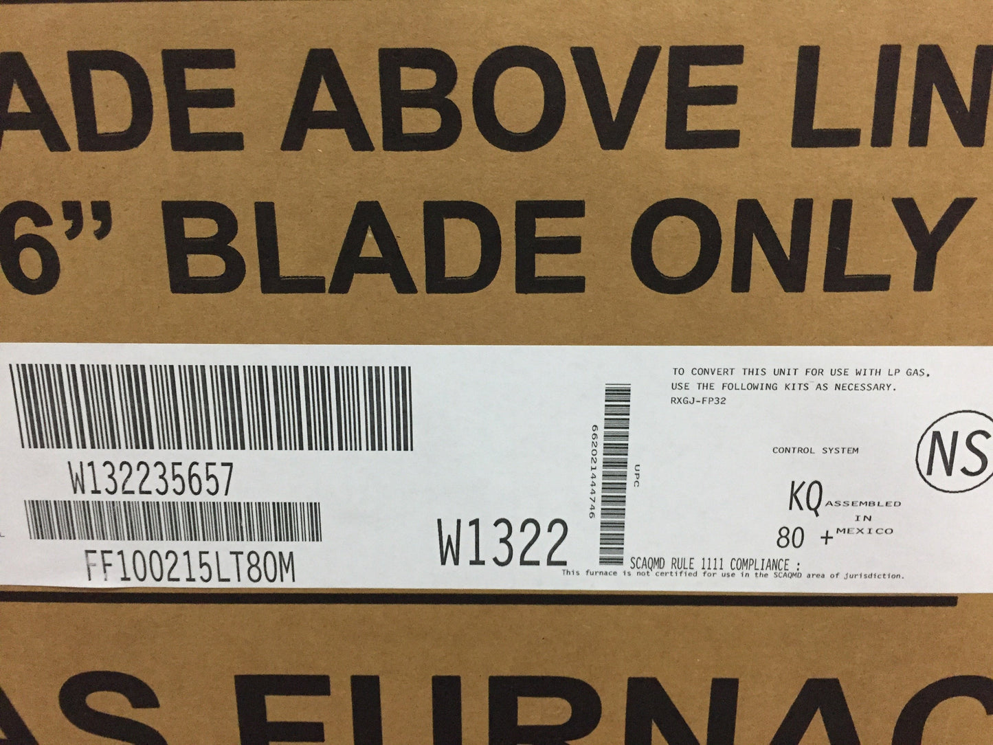 100000 BTU Comm 2 Stage Up/Horiz ECM Var Spd Gas Furnace 80% 115/60/1 Cfm: 2000