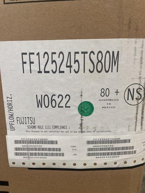 125,000 BTU Single-Stage Upflow/Horizontal ECM Multi Speed Gas Furnace 80% Afue 115/60/1 Cfm: 1934