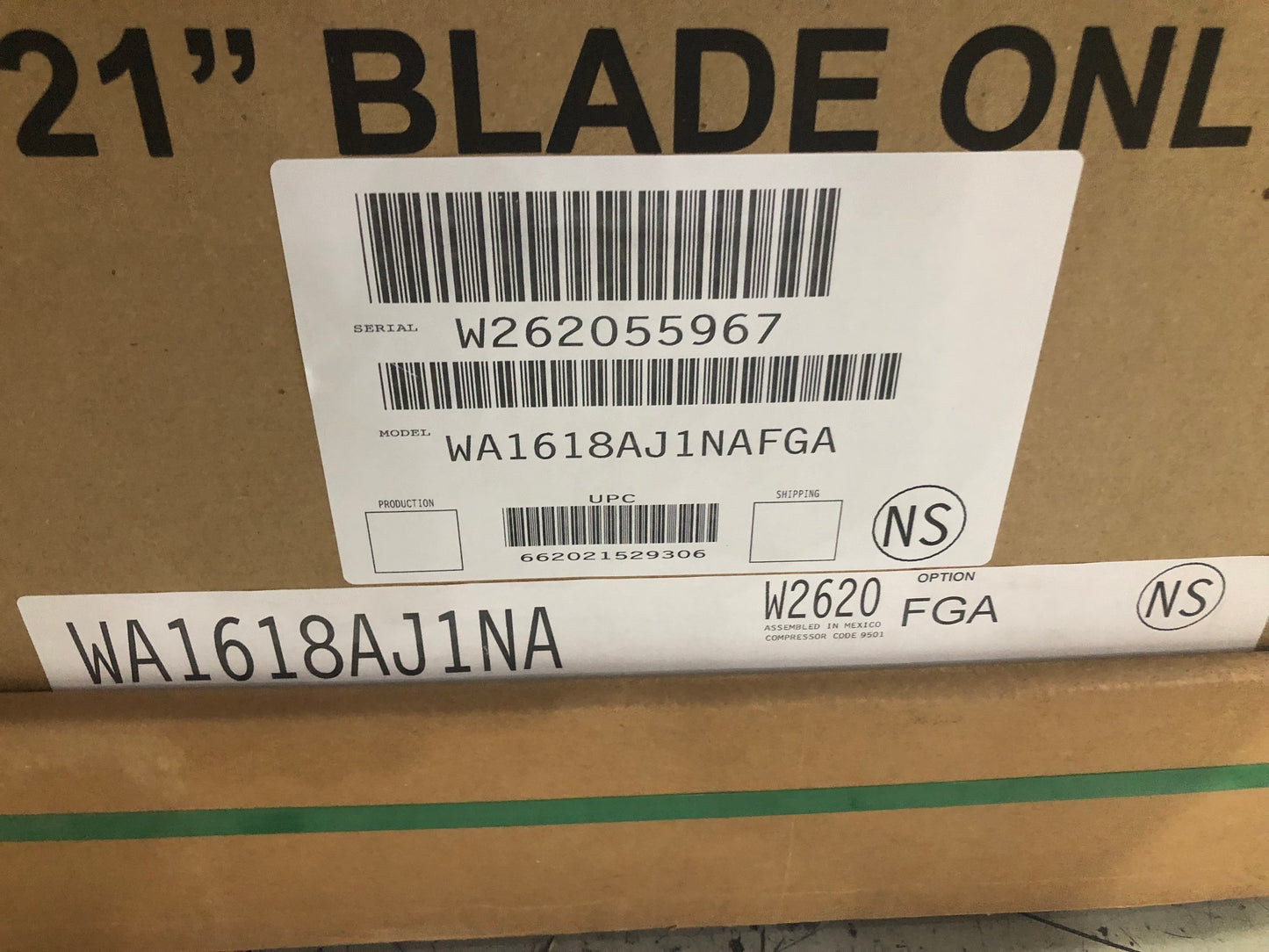 Aire acondicionado de sistema dividido de 1,5 toneladas, 208-230/60/1 R410A, 16 Seer