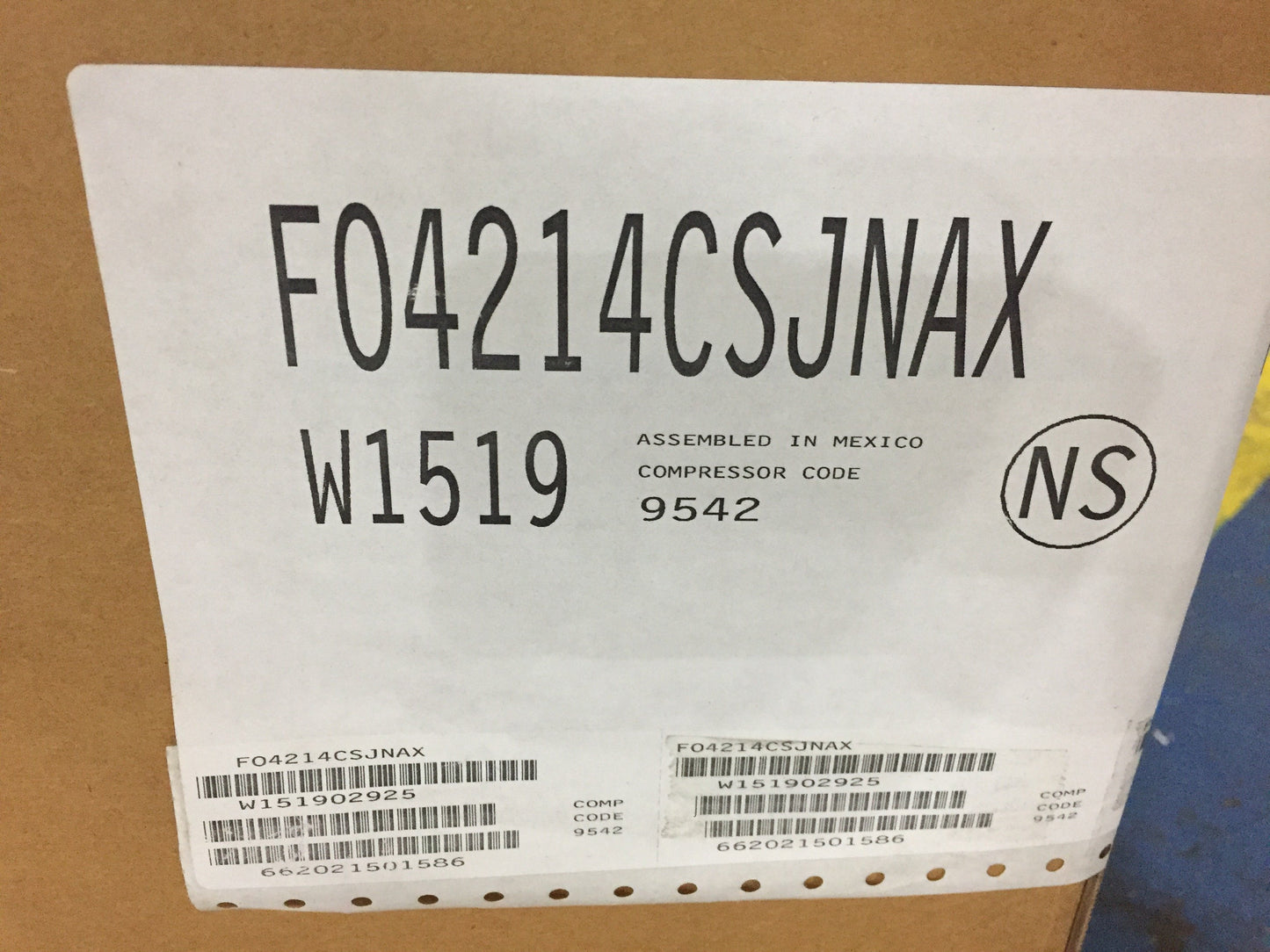 Aire acondicionado de sistema dividido de 3,5 toneladas, 208-230/60/1 R410A, 14 Seer