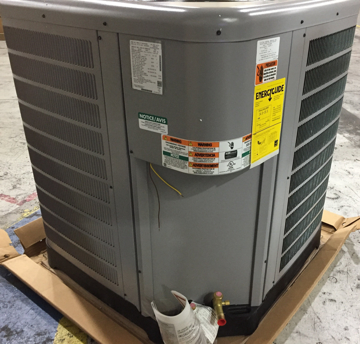 Aire acondicionado de sistema dividido de 3,5 toneladas, 208-230/60/1 R410A, 14 Seer