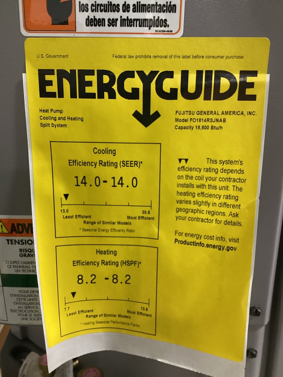 1.5 Ton Split-System Heat Pump 208-230/60/1 R410A 14 SEER