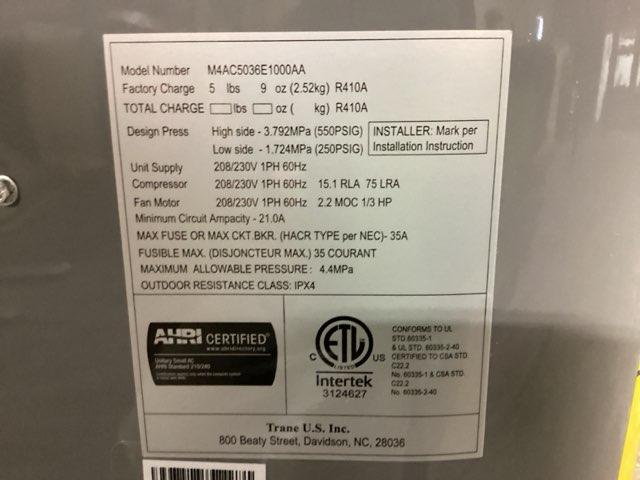 3 Ton Single Stage Split-System Air Conditioner 208-230/60/1 R-410A 14.3 SEER2