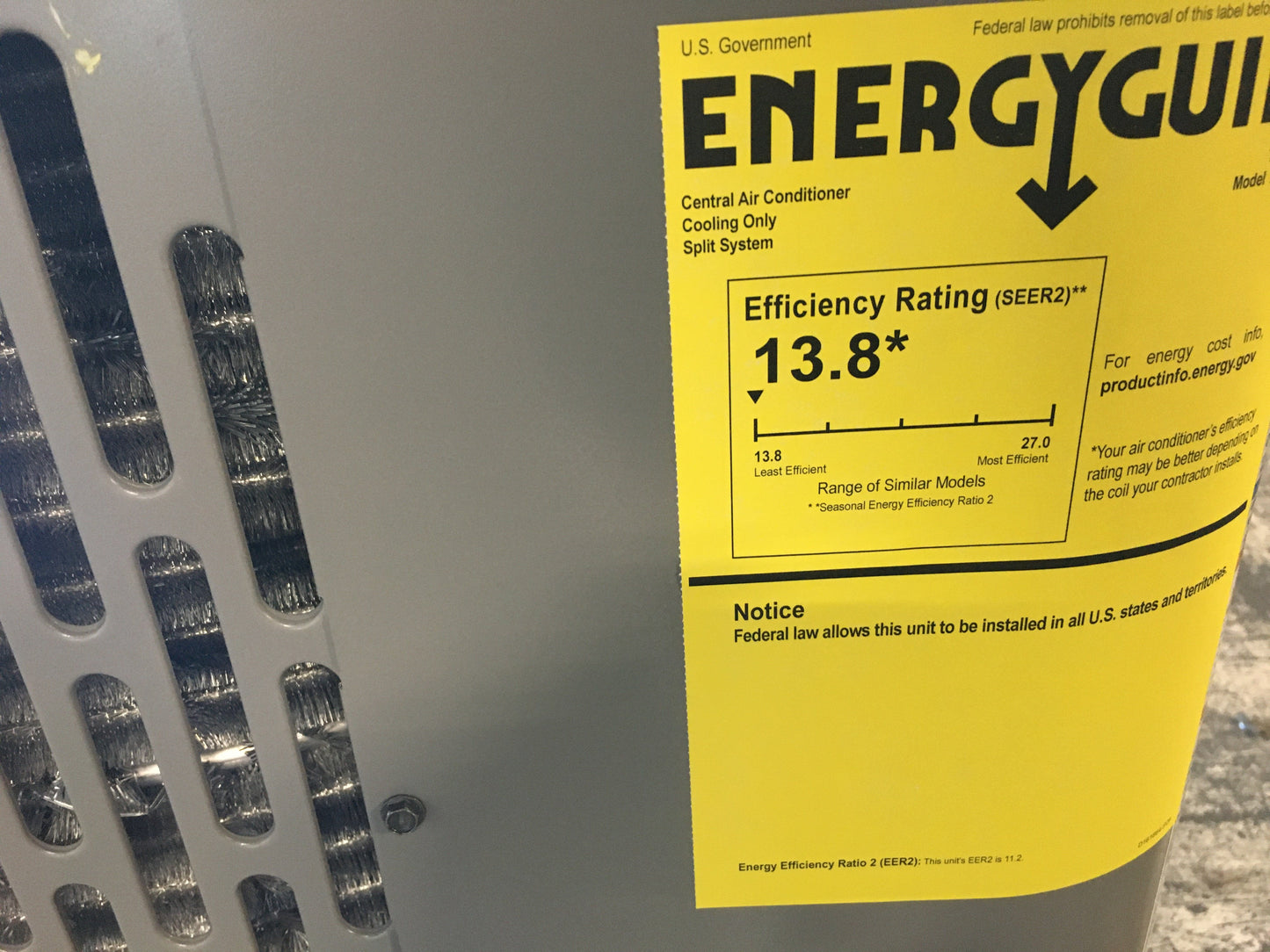 5 Ton Split System Air Conditioner 208-230/60/1 R-410A 13.8 Seer2