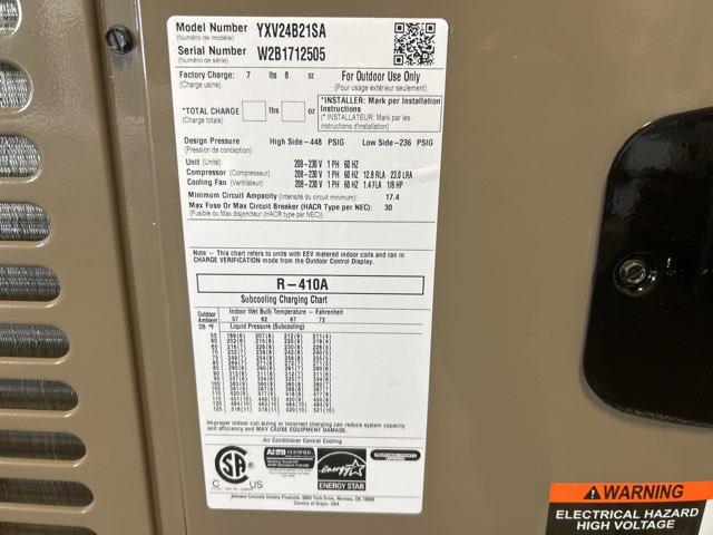 2 Ton Affinity Communicating 2 Stage Split System Air Conditioner 208-230/60/1 R-410A 20 Seer