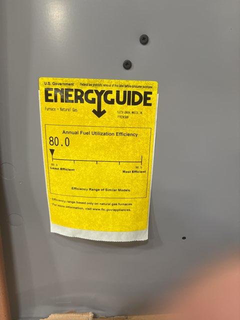 75,000 BTU Single-Stage Upflow/Horizontal ECM Multi Speed Gas Furnace 80% Afue 115/60/1 Cfm: 1785