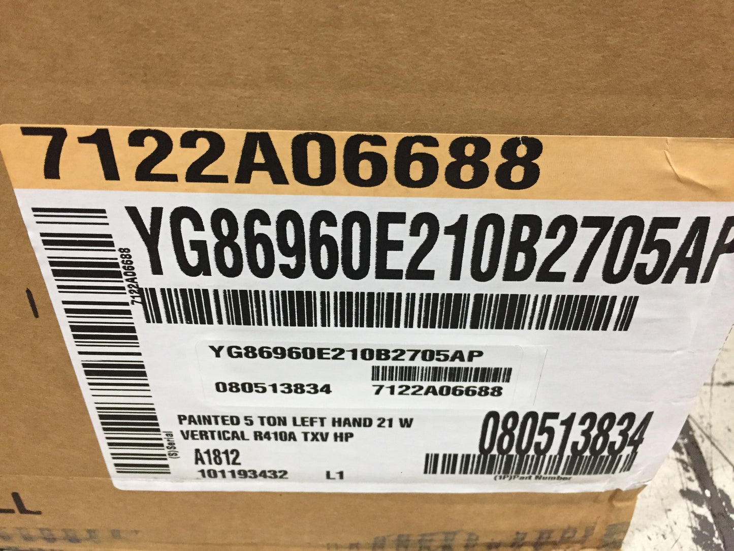 5 Ton AC/HP Upflow/Downflow Cased A Coil, R-410A CFM 2000