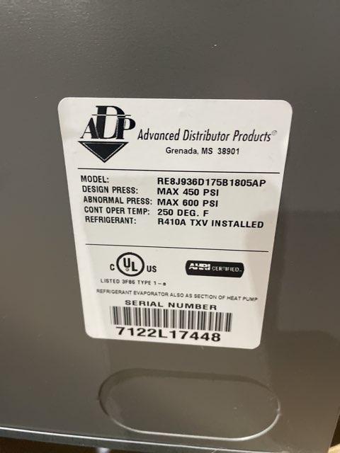 3 Ton AC/HP Upflow/Downflow Cased A Coil, R410A CFM 1200