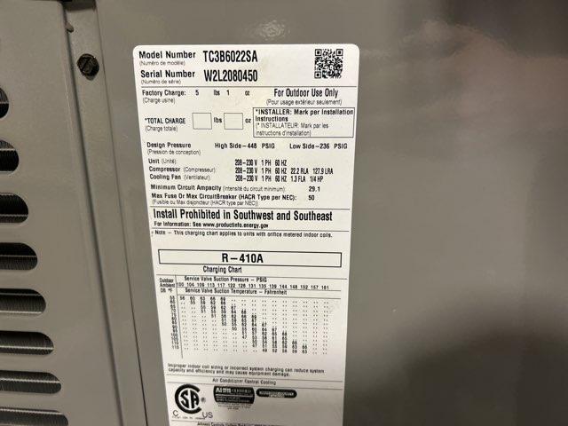 5 Ton Split-System  Air Conditioner 208-230/60/1 R410A 13 SEER