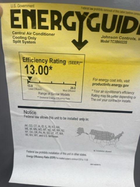 5 Ton Split-System  Air Conditioner 208-230/60/1 R410A 13 Seer