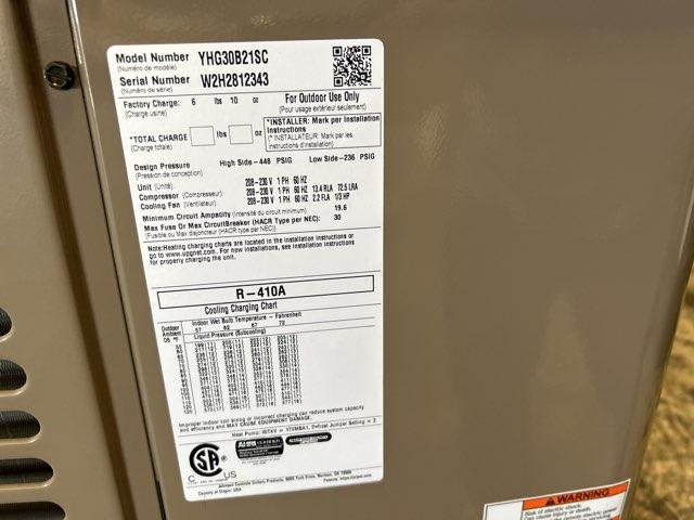 2.5 Ton Split-System Heat Pump 208-230/60/1 16 SEER R-410A