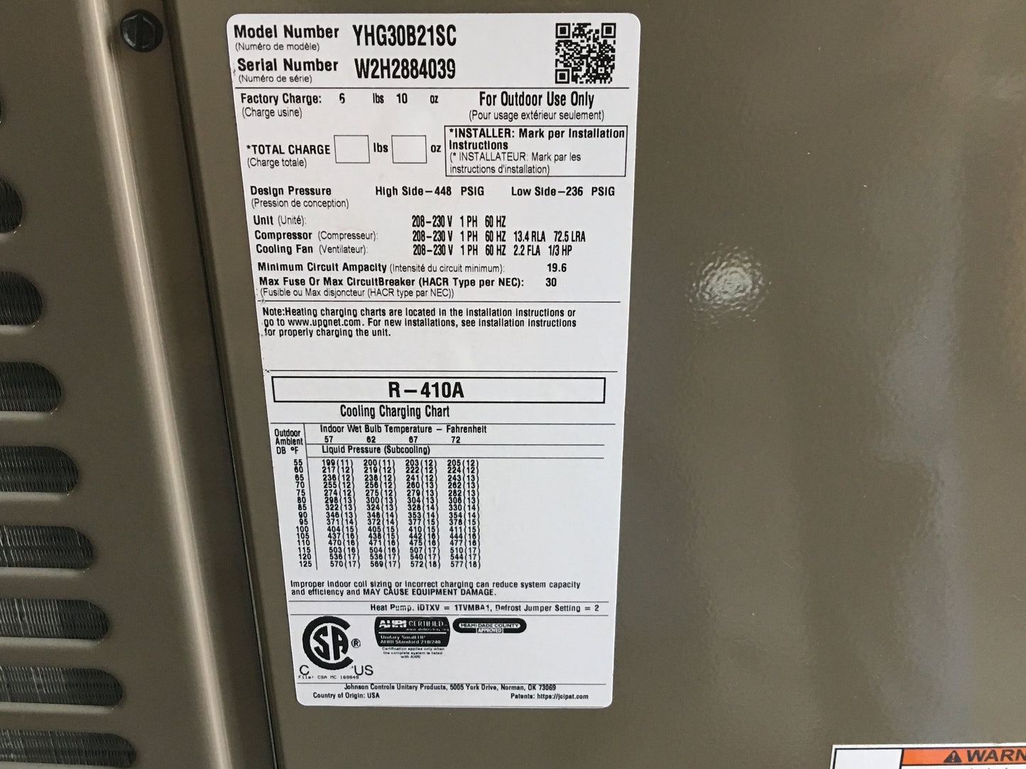 2.5 Ton Split-System Heat Pump 208-230/60/1 R410A 16 SEER