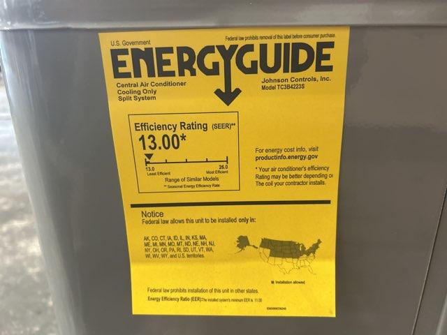 3.5 Ton Split-System Air Conditioner; 208-230/60/1, R410A, 13 SEER