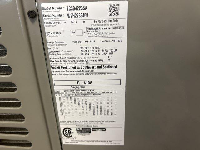 3.5 Ton Split-System Air Conditioner; 208-230/60/1, R410A, 13 SEER
