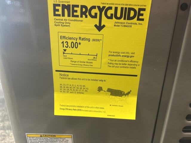 3.5 Ton Split-System Air Conditioner; 208-230/60/1, R410A, 13 SEER