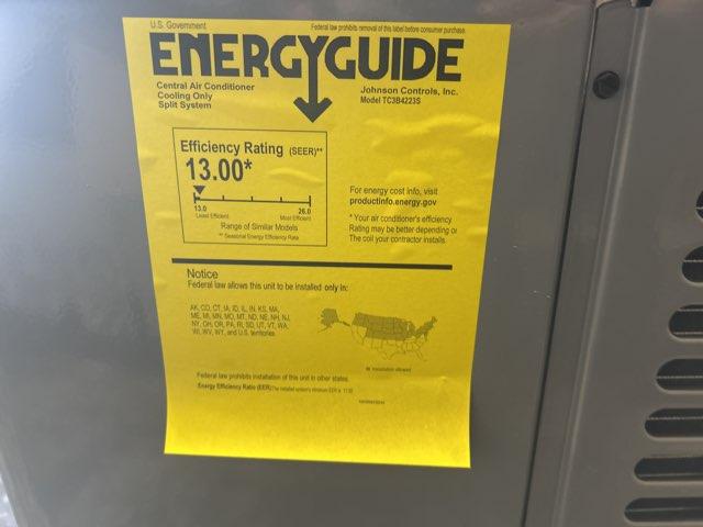 3.5 Ton Split-System Air Conditioner; 208-230/60/1, R410A, 13 SEER, W2M2212142