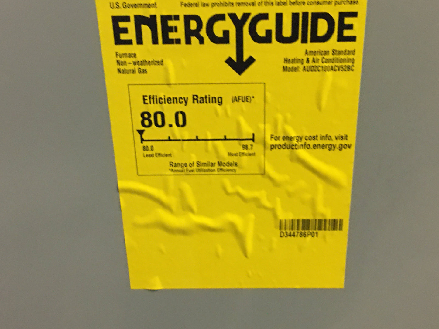 100,000 BTU 2-Stg Up/Horz ECM Variable Speed Comm. Compatible Gas Furnace 80% 115/60/1 CFM: 2000
