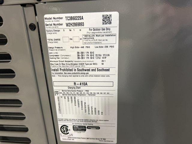 5 Ton Split System Air Conditioner 208-230/1, R410A, 13 SEER