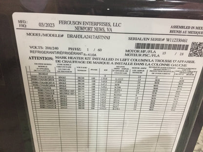 Manejador de aire AC/HP compatible con comunicación de 2 toneladas ECM 208-240/60/1 R-410A CFM 750 16 SEER2