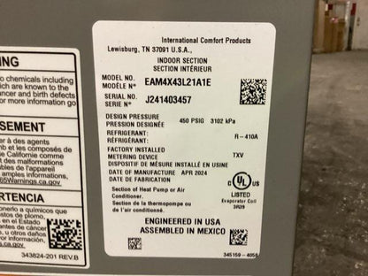 Serpentín A multiposición con carcasa para aire acondicionado/HP de 3,5 toneladas, R410A, CFM 1750