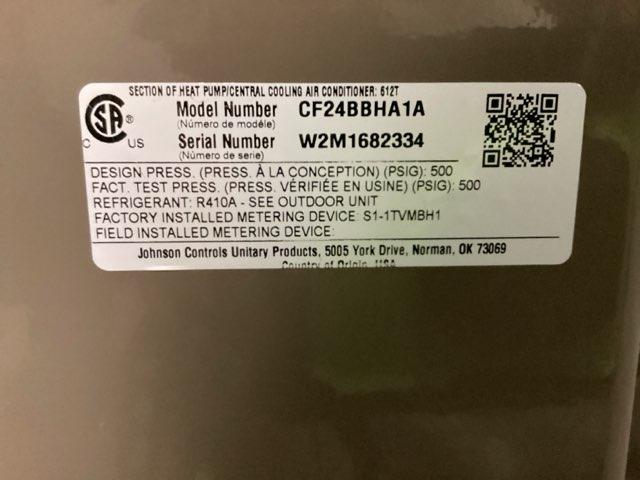 2 Ton AC/HP Upflow/Downflow Cased N Coil, R410A CFM 800