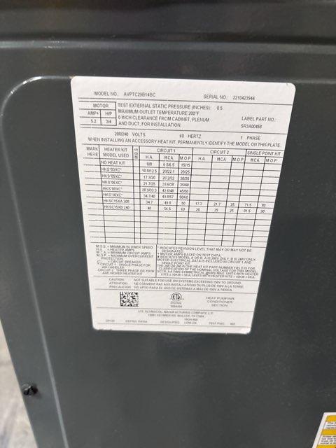 2.5 Ton AC/HP Multiposition ECM Communicating Compatible Air Handler; 208-230/60/1, R-410A, CFM 1085