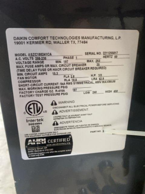 2 Ton Two Stage Split-System Communicating Compatible Heat Pump 208-230/60/1 R410A 18 SEER