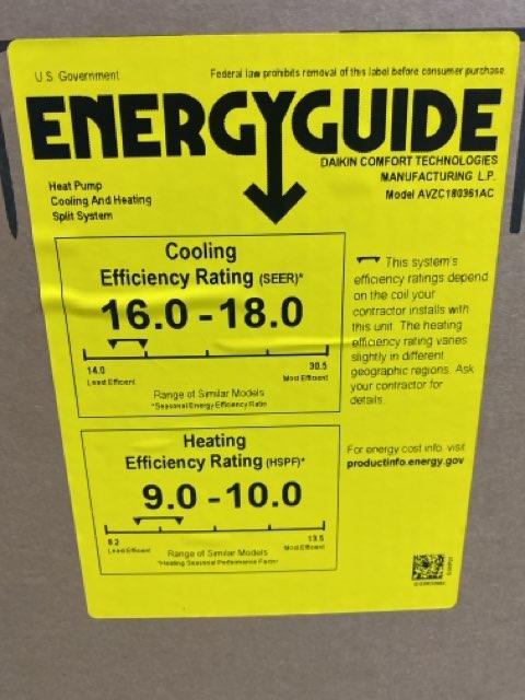 3 Ton Inverter Split-System Communicating Heat Pump 208-230/60/1 R410A 18 SEER