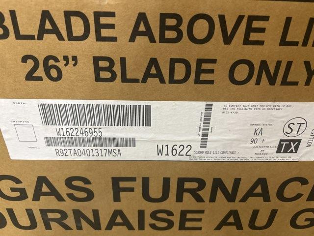 42,000 BTU Single-Stage Multiposition ECM Multi Speed Gas Furnace 92% AFUE 115/60/1 CFM: 1239