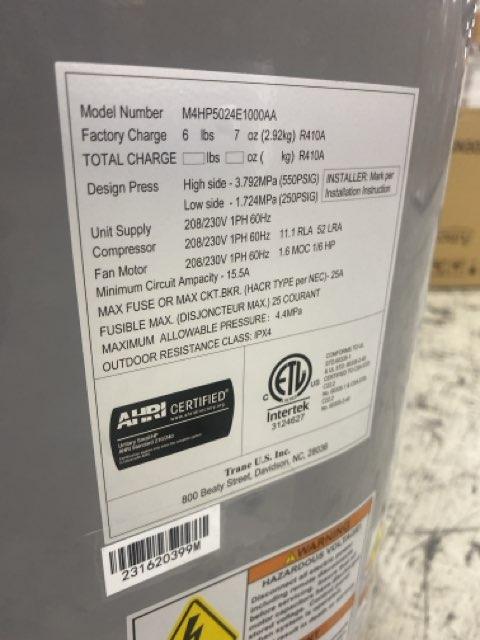 2 Ton Single-Stage Split-System Heat Pump 208-230/60/1 R410A 15.2 SEER