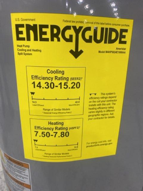 2 Ton Single-Stage Split-System Heat Pump 208-230/60/1 R410A 15.2 SEER