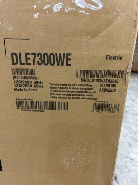 7.3 Cu.Ft. White Electric Dryer 240 Volt