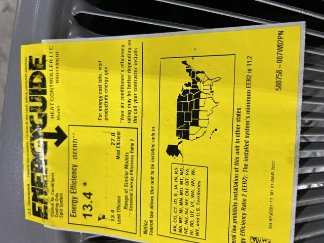 2.5 Ton Single-Stage Split-System Air Conditioner 208-230/60/1 R410A 13.4 SEER2