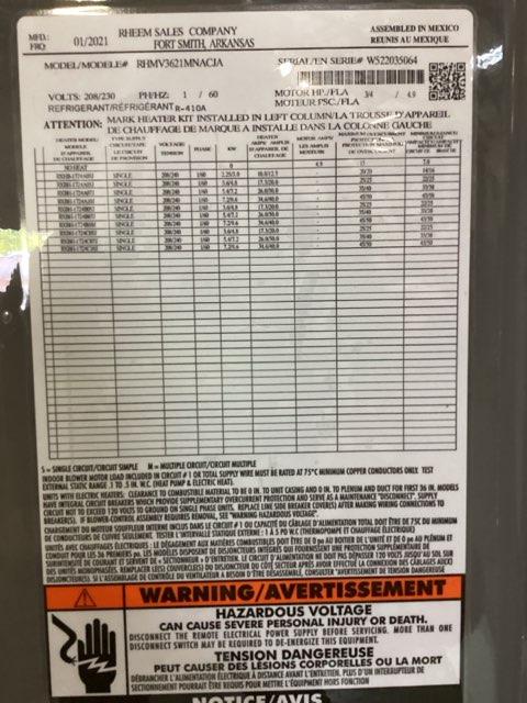 3 Ton AC/HP Modulating ECM Multiposition Communicating Air Handler 208-240/60/1 R-410A CFM 1200