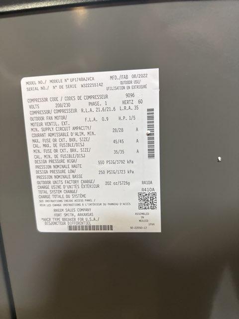 4 Ton Inverter Split-System Communicating Heat Pump 208-230/60/1 R410A 17 SEER