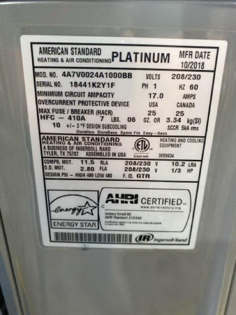 2 Ton Variable Speed Split-System Communicating Air Conditioner 208-230/60/1 R410A 20 SEER